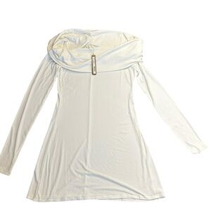 SKIMS  NWT white dress,soft lounge off the shoulder XL, modal ,stretchy,rare,EC